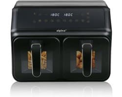 Dubbele Airfryer 8L met Digitaal Display, Timer en Kijkvensters
