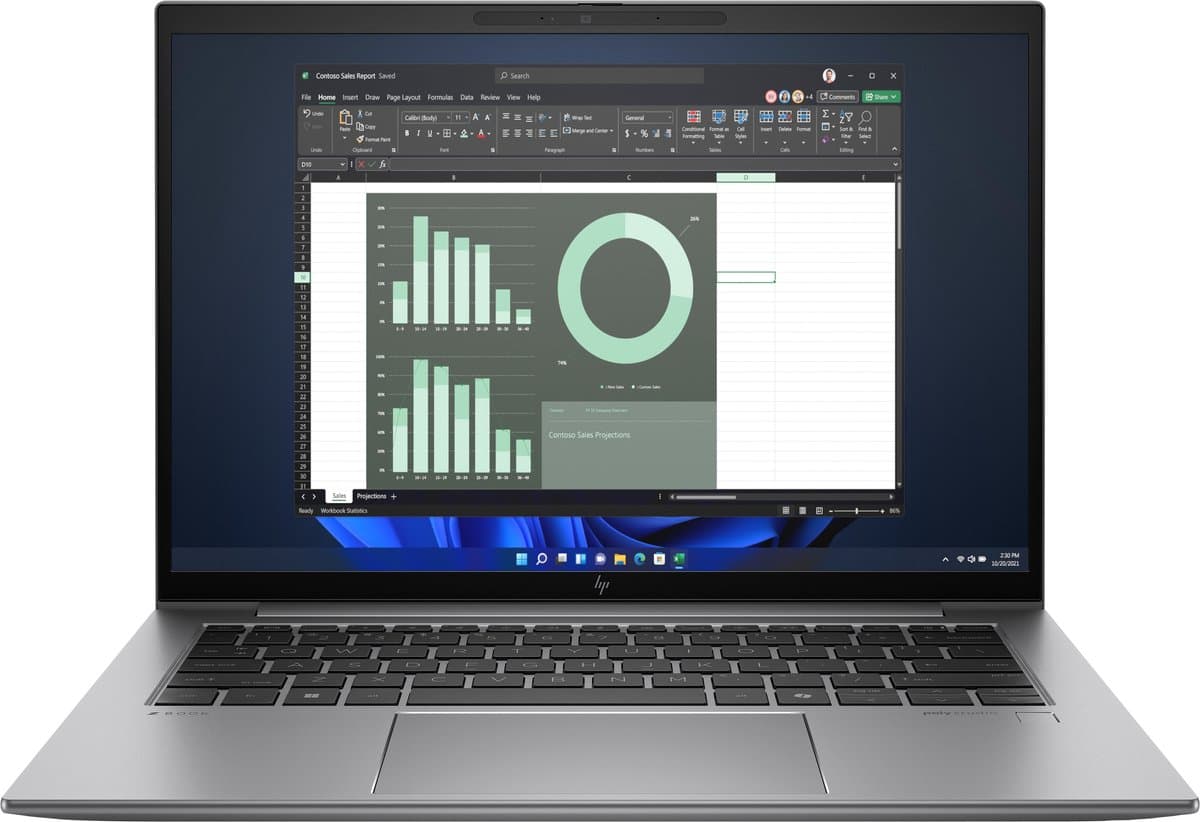 HP ZBook Firefly G11 A Mobile Workstation AMD Ryzen™ 9 8945HS Mobiel werkstation 35,6 cm (14") WUXGA 32 GB DDR5-SDRAM 512 GB SSD Wi-Fi 6E (802.11ax) Windows 11 Pro Grijs — afbeelding 1