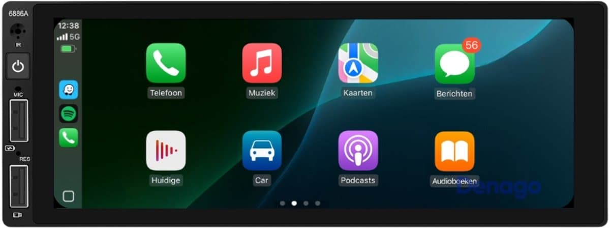 Denago DNG-0318 | 1-DIN Autoradio met 6.86” Touchscreen | Android 13 | CarPlay & Android Auto | Bluetooth | 2GB RAM | 64GB Opslag — afbeelding 1