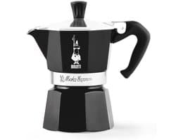 Bialetti Moka Express Percolator 1 Kops Zwart – Espresso Maker – Aluminium – Italiaanse Koffiezetter