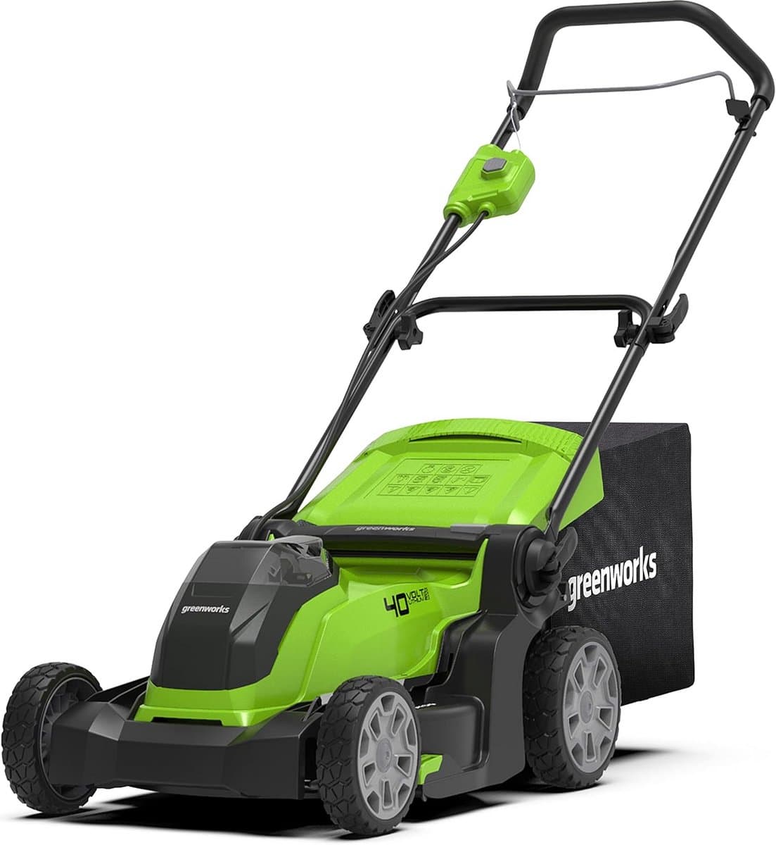 Draadloze Grasmaaier - Accu Grasmaaier - Gazon Onderhoud - 6 Maaihoogtes - 41cm Maaibreedte - Groen — afbeelding 1