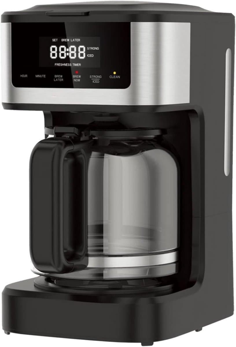 SNJY® Koffiemachine Filterkoffie - Volautomatische Koffiemachine - Espressomachine - Koffiemachines - 900 W - Zwart — afbeelding 1