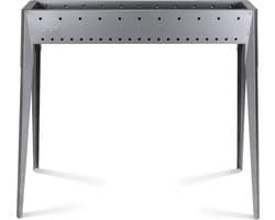 Spiedini Miami 80 - Luxe, smalle dubbelwandige barbecue zonder roosteer voor het grillen van saté of spiesjes - 80 cm lang, 11 cm breed - Materiaal: rvs