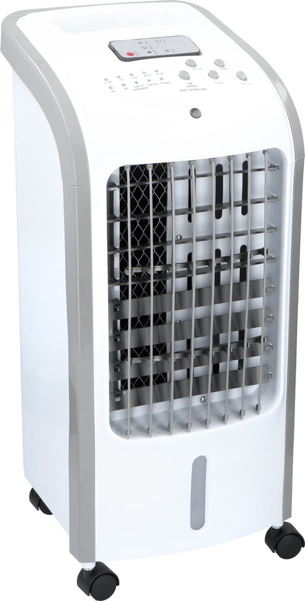 Kinzo Luchtkoeler 4L 270m3/h - Aircooler met Koelelementen - Incl. Afstandsbediening - Timerfunctie 7,5 Uur - Kunststof - Wit — afbeelding 1