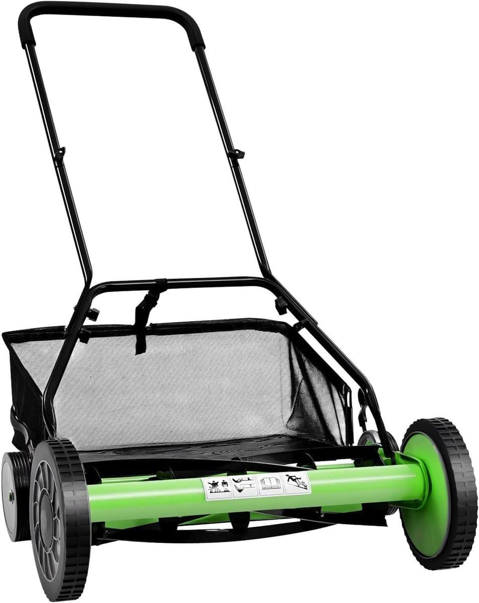 Handgrasmaaier - Duwmaaier Gressnijder - Gazon Onderhouden - Zonder Motor - 50 cm Snijbreedte - Groen — afbeelding 1