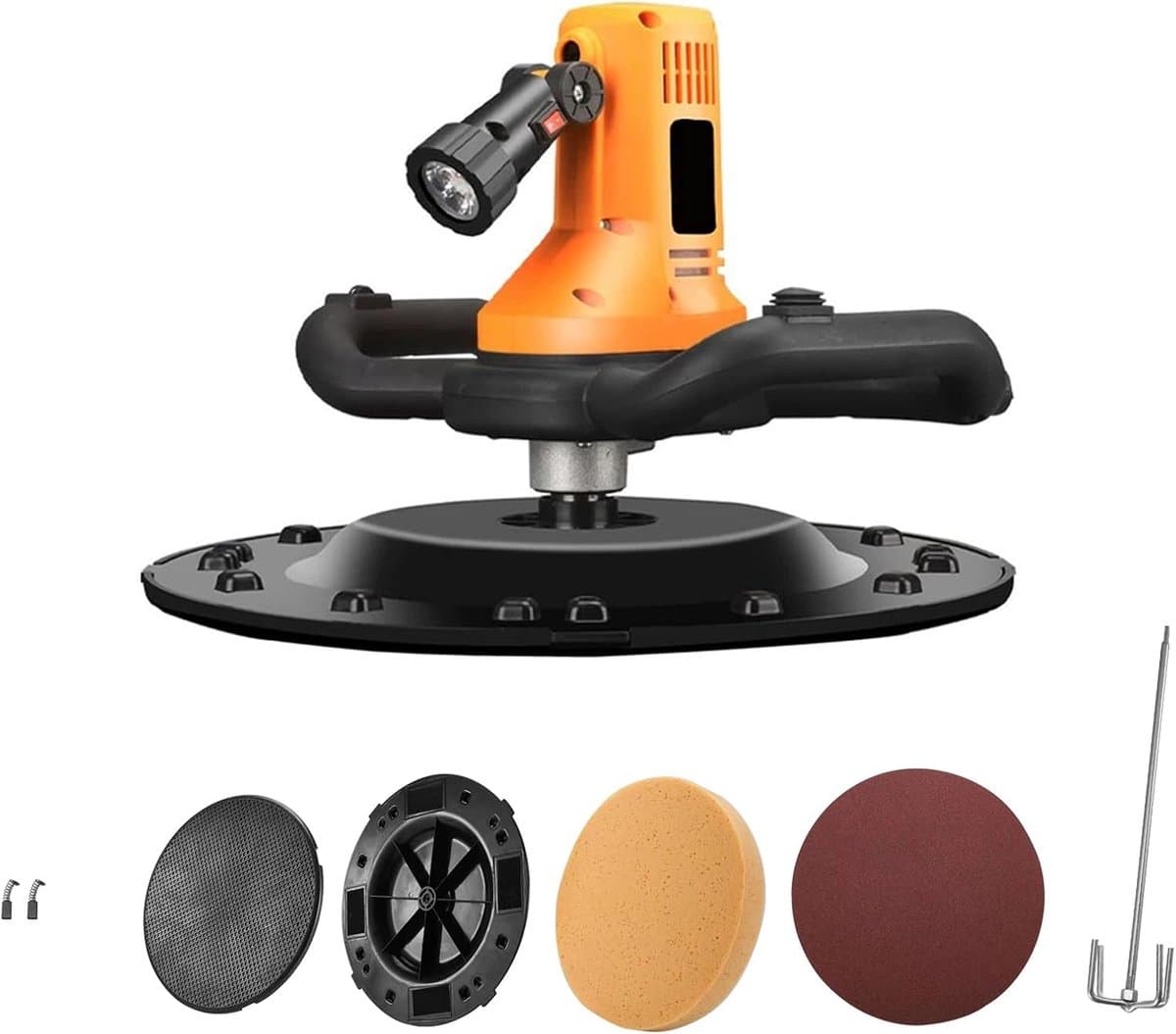 SnelShoppen - Wandafwerkingsmachine met Betonnen Mortel Palet, 1700 W, Verstelbare Snelheid 80-200 RPM, Elektrische Schep met Betonmixer — afbeelding 1