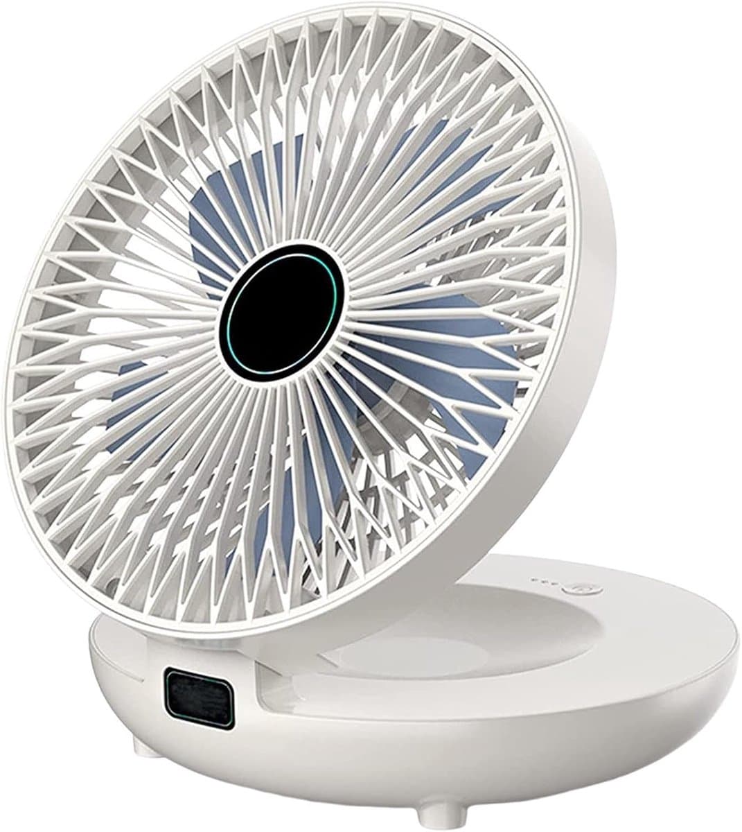 Wandventilator - Luchtcirculator - Verfrissing Binnen - Opvouwbaar Ontwerp - 20.5B x 9.4H cm - Wit — afbeelding 1