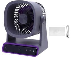 Bureauventilator - Ventilator tafelmodel - Koelte creëren - Stil ontwerp - 26D x 20W x 15H cm - Wit