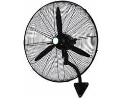 Wandventilator - Stille Elektrische Ventilator - Ruimte Koelen - Industriële Kracht - 68 cm - Zwart