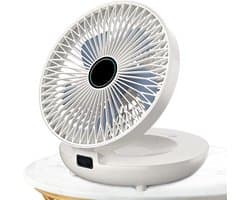Wandventilator - Mini ventilator - Ruimte besparen - Opvouwbaar ontwerp - 9.4D x 20.5W x 9.4H cm - Wit