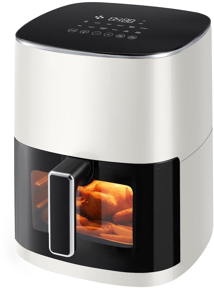 Sweetcrispy Airfryer heteluchtfriteuse, 6 liter, met kijkvenster, 12-in-1 functies en touchscreen, gezond vetvrij - ShopVlot — afbeelding 1