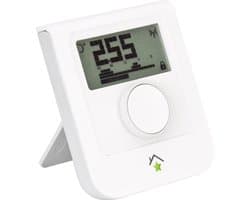Slimme Thermostaat - Kamerthermostaat Slim - Temperatuur Regelen - Vochtmeting Schimmelpreventie - Rechthoekig - Wit