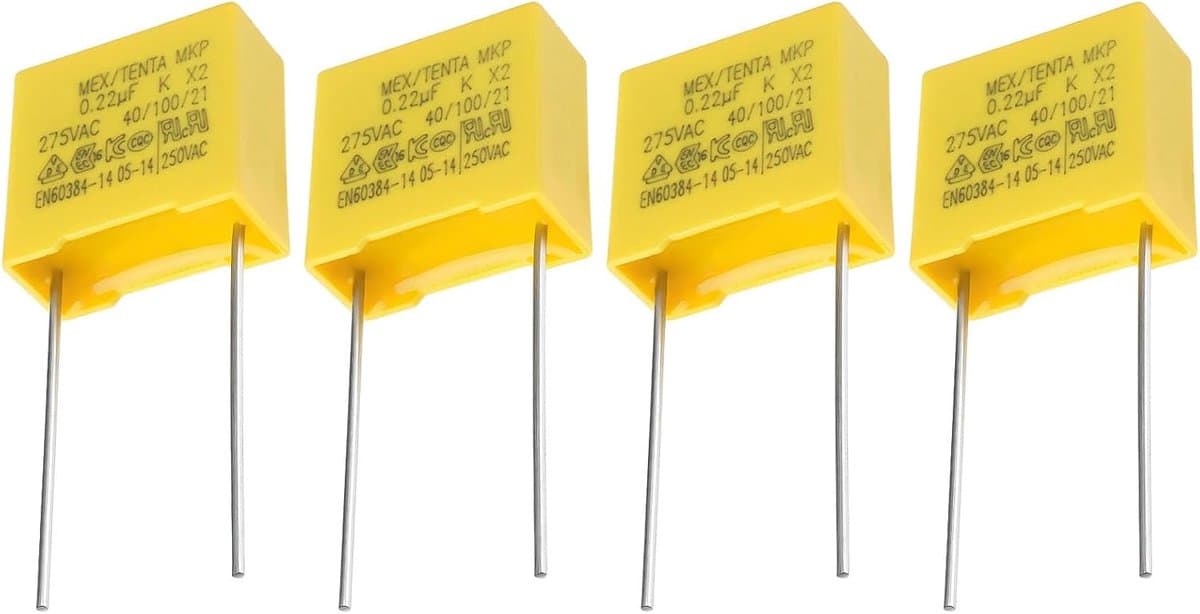 SnelShoppen - 4Pcs Capacitor voor Grasmaaier, 0.22uf, Geschikt voor Flymo Grasmaaiers, Voor Eenvoudige Start en Bediening, Tuinaccessoires — afbeelding 1