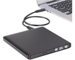 Externe DVD Speler - Dvd-brander Dvd-rw station - Films Kijken - USB 3.0 en Type-C - 2 MB Cache - Zwart