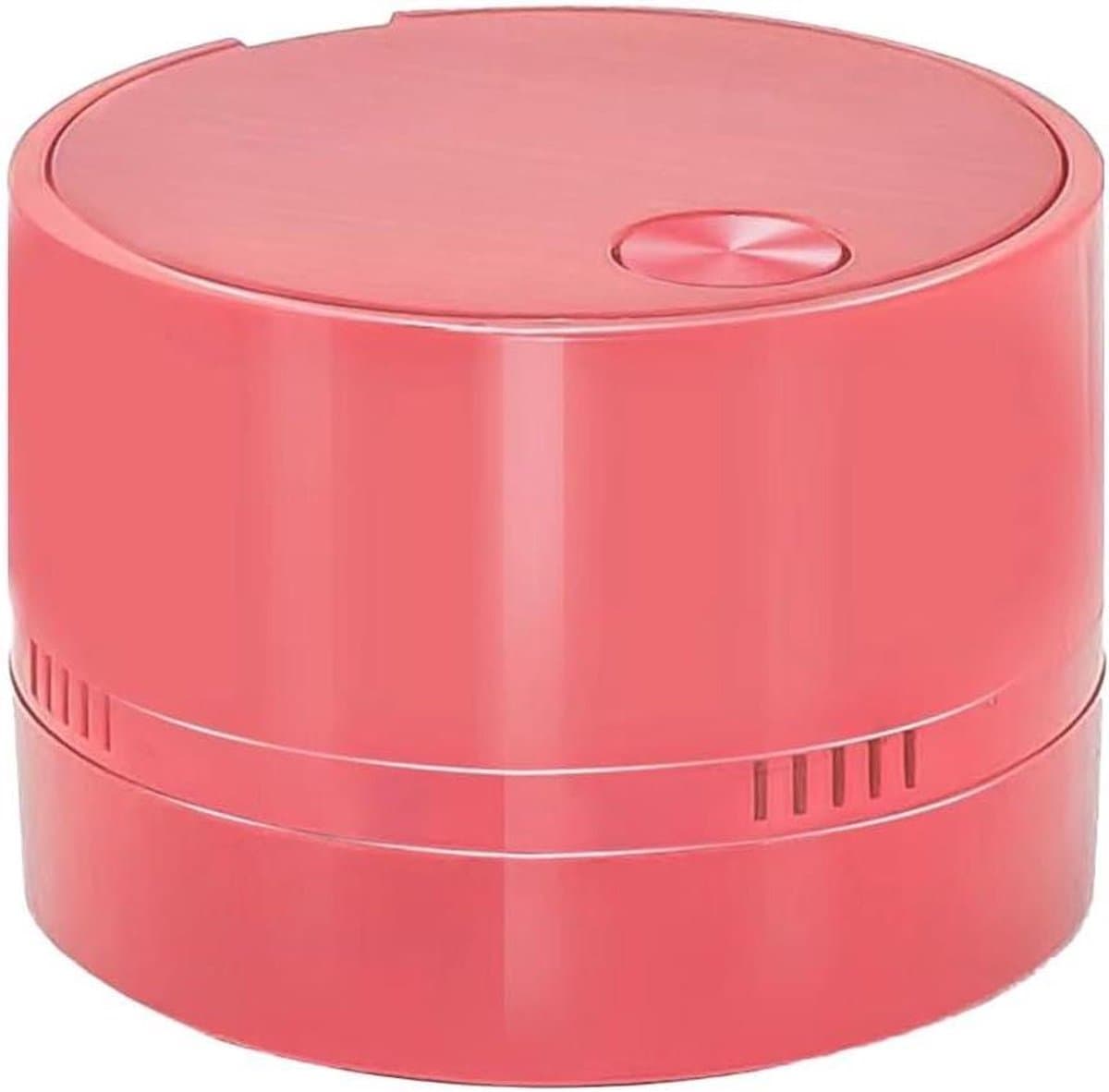 Mini Stofzuiger - Desktop Reiniger - Werkplek Schoonmaken - Hoge Zuigkracht - 9 x 7.8 cm - Roze — afbeelding 1