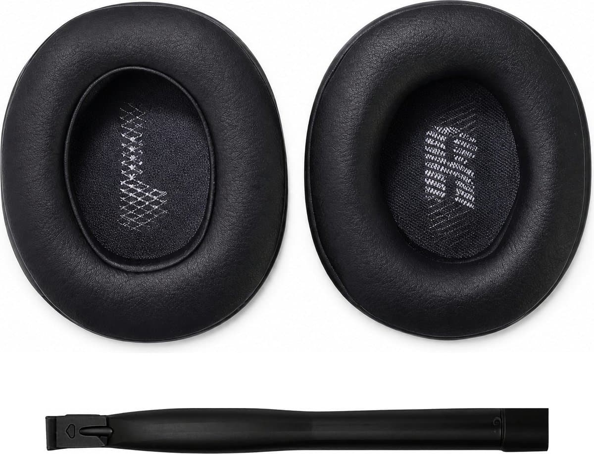 Set Oorkussens voor JBL Koptelefoon - Live 500BT Oorkussen - Live 500BT - Kunstleer met Traagschuim - Zwart — afbeelding 1