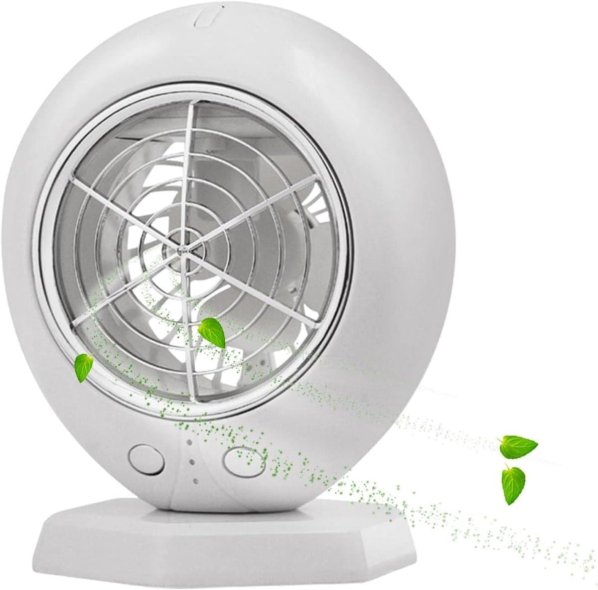 Mini Air Cooler - Persoonlijke Ventilator - Persoonlijke Koeling - Met Vernevelaar - 200ml Tank - Wit — afbeelding 1