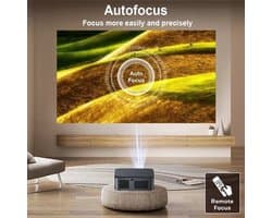 Xiwbsy - 8G Manual Focus1 - Beamer - Projector Beamer - Mini Meamer - 4k - Full HD 1080P - 1920x1080dpi - Automatische focus - met WiFi - 25000Lumens - 108W - Zwart