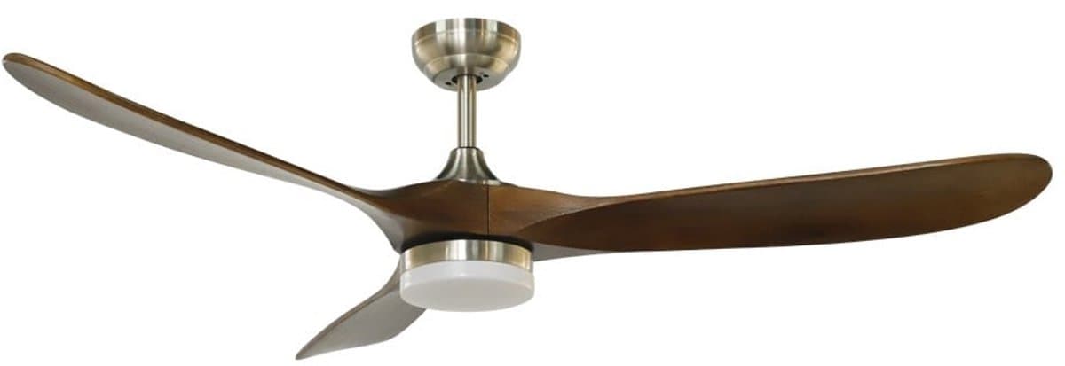 CristalRecord - Plafondventilator Nine big Ø 152 cm teak mat chroom — afbeelding 1