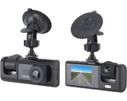 SnelShoppen - Dual Dash Cam Voor en Achter Camera 1080P HD Auto Recorder met 3IN Scherm, Parkeerbewaking, Loopopname, G-Sensor, Nachtzicht Dashboard C