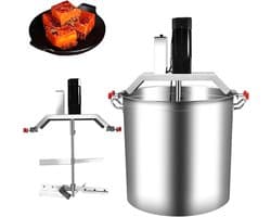 Keukenmixer - Staande mixer Spatelmixer - Sauzen en vullingen maken - Dubbellaagse spatel - 40L - Zilverkleurig