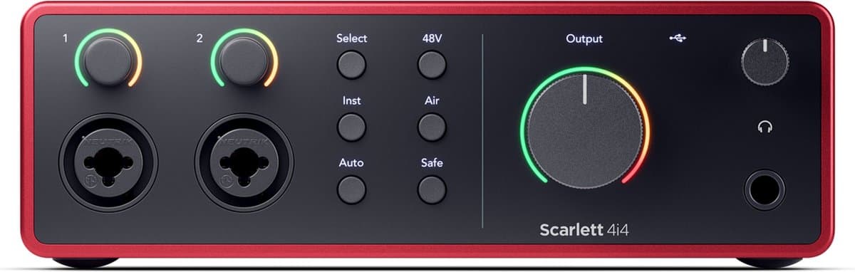 Focusrite Scarlett 4i4 (4e Generatie) – 4-in, 4-out USB-C Audio-interface – Professionele Opnames voor Bands, Producers & Podcasters — afbeelding 1