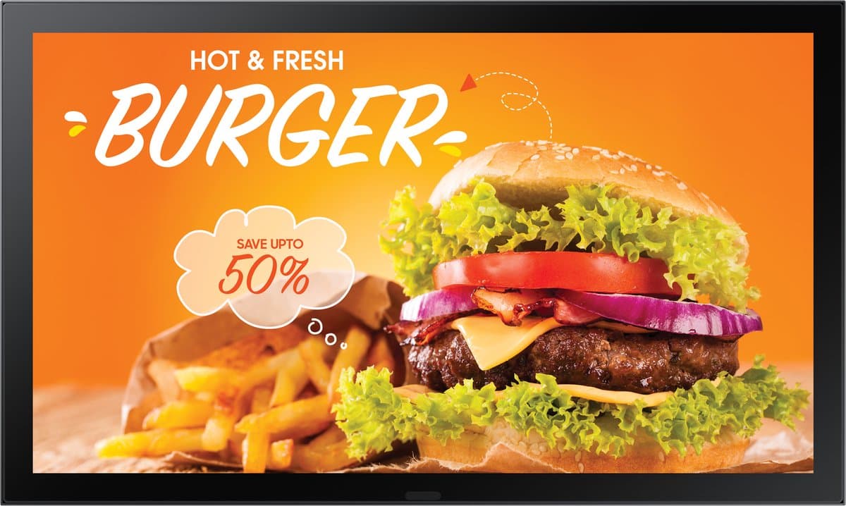 Samsung LH24OHBEBGBXEN beeldkrant Digitale signage flatscreen 61 cm (24") IPS Wifi 1500 cd/m² Full HD Zwart Tizen 6.5 — afbeelding 1