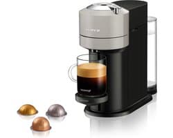 Krups Vertuo Next XN9105 koffiecupmachine - Vers gezette koffie - Eén machine voor 5 dranken - Espresso Gran Lungo - 30 seconden opwarmtijd - Lichtgrijs