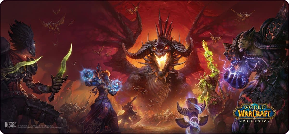 Blizzard - WoW - World of Warcraft Classic - Gaming Muismat XL - Azeroth - Onyxia — afbeelding 1