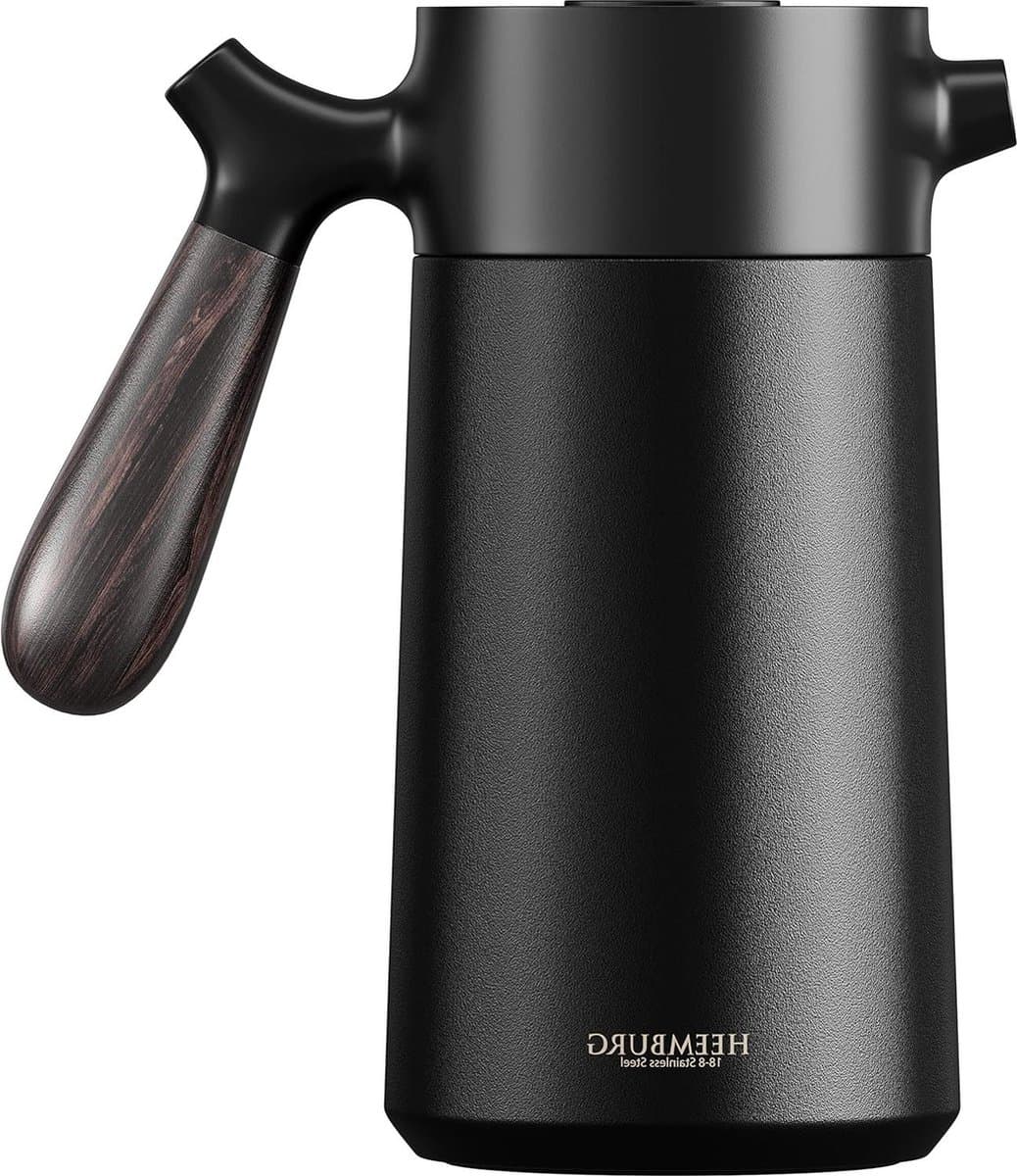 Dubbelwandige Franse Pers Thermoskan Roestvrij Stalen Koffiemachine - 950 ml - 5 Kopjes stainless steel press — afbeelding 1