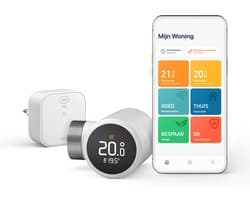 tado° Slimme Radiatorknop X - Starterskit - Slimme Thermostaatknop - incl. Matter Bridge - werkt met Google Home, Alexa & Apple Homekit - Draadloos