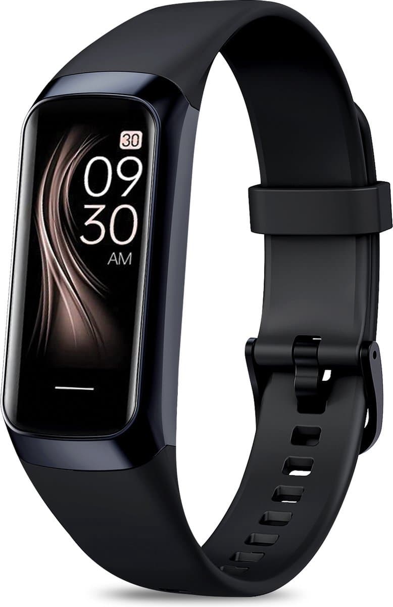 Otiume Activity Tracker - Stappenteller en Hartslagmeter - Sporthorloge - Smartwatch - Dames Heren en Kinderen - Amoled - Bloeddrukmeter - Zwart — afbeelding 1