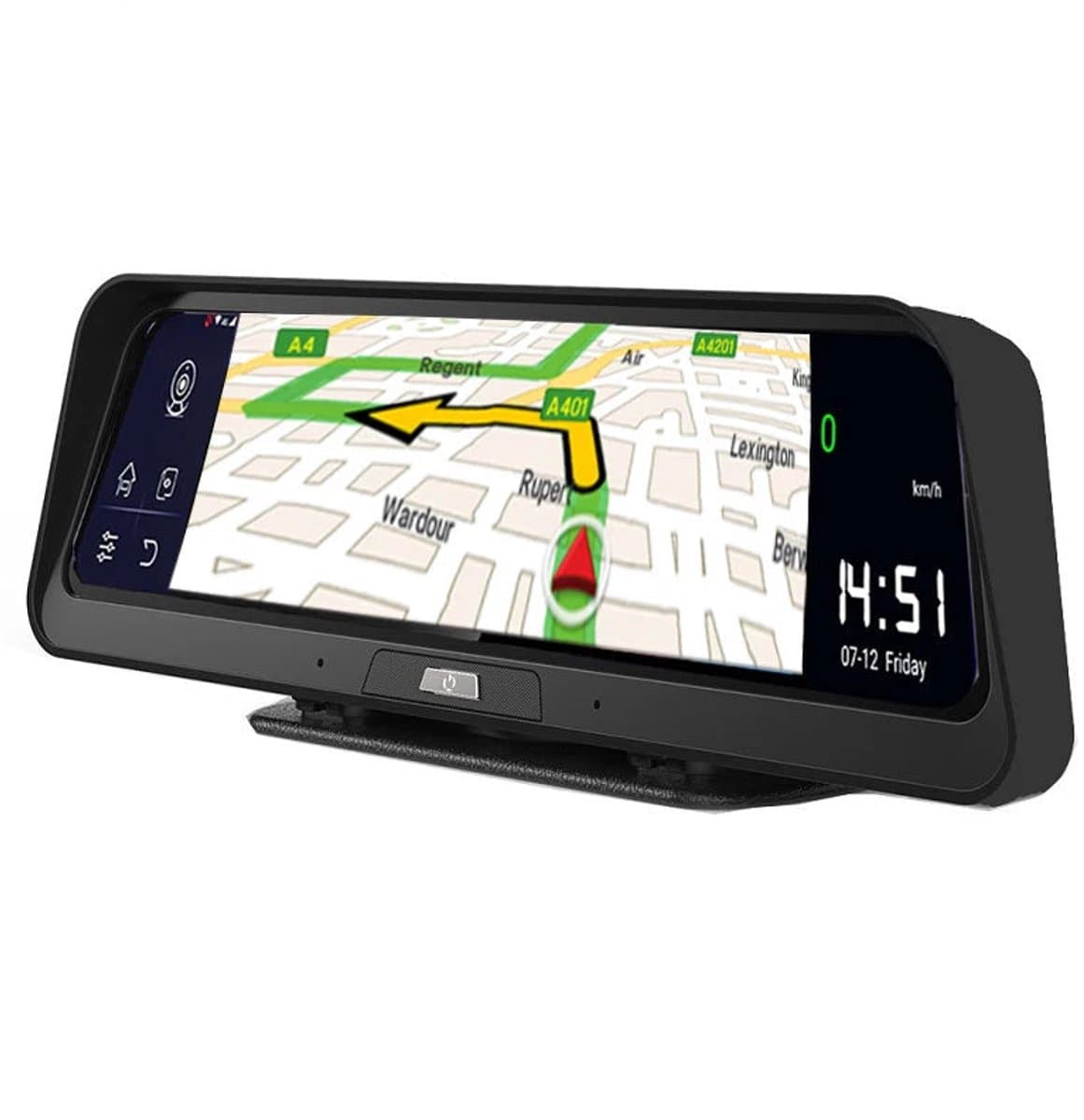 Dashcam voor Auto - 10” Android 8.1 Dashcam - IPS Touchscreen - ADAS Rijhulp - GPS Navigatie - WiFi - Dual Camera 1080P - Parkeermodus - G-Sensor - 4G 6m Camera aan de Achterkant - Zwart — afbeelding 1