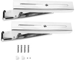 Magnetron Wandstandaard - Oven Beugel - Keuken Opbergen - Opvouwbaar Verstelbaar - 35 Kg Draagkracht - Zilver
