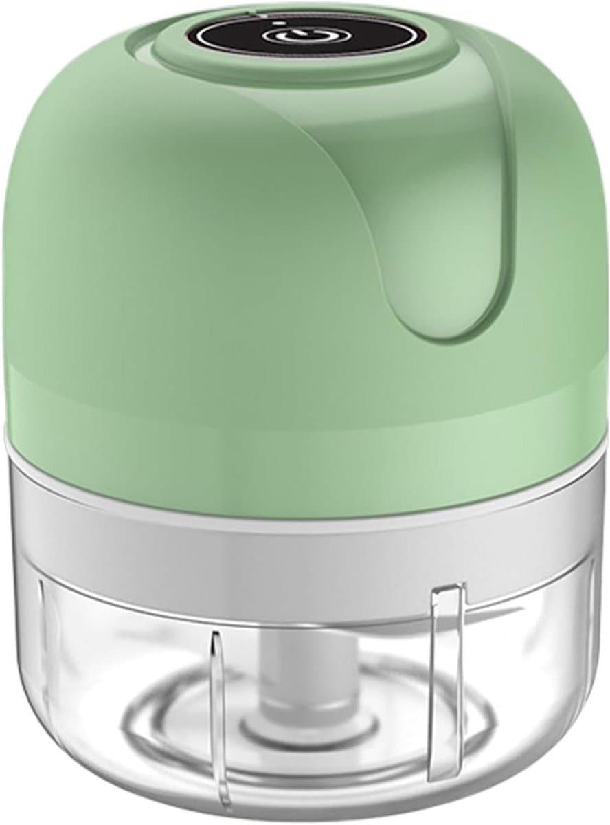 Mini Keukenmachine - Knoflookhakker Elektrisch - Snel Ingrediënten Snijden - Draadloos USB Oplaadbaar - 250ml Capaciteit - Cyaan Blauw — afbeelding 1