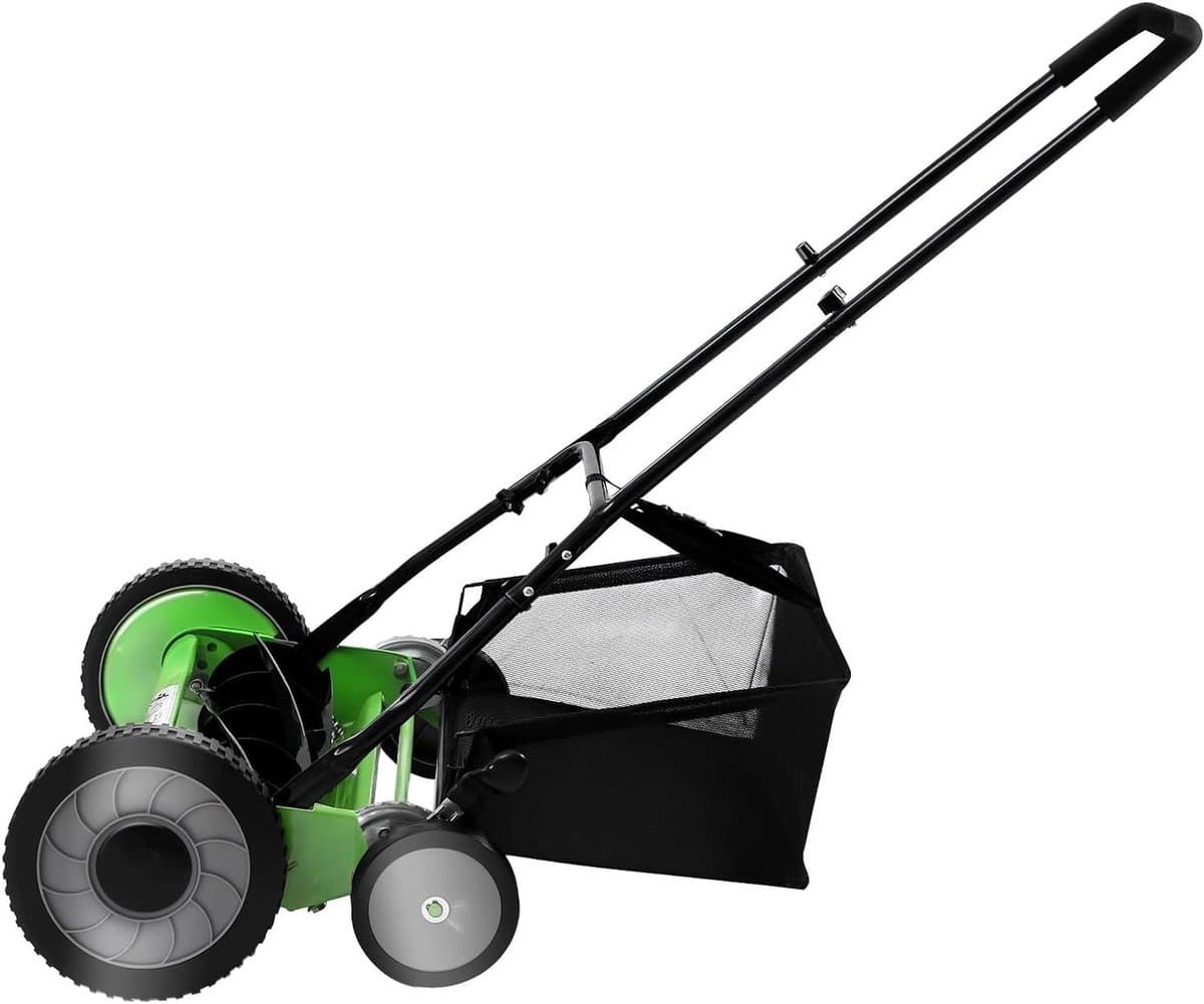 Handgrasmaaier - Spindelmaaier Gazonmaaier - Gazon Onderhouden - Stille Werking - 60 cm maaibreedte - Groen — afbeelding 1