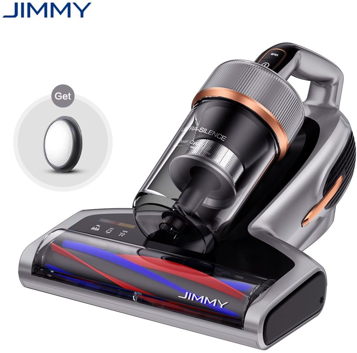 JIMMY BX7 Pro Max Bed stofzuiger – Anti-Mijt Stofzuiger met UV-C, 65°C Warme Lucht, Stofsensor, LED-Display en Allergy UK Certificering — afbeelding 1