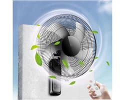 Wandventilator - Muurventilator - Ruimte Koelen - Met Timer Afstandsbediening - 18 inch - Zwart