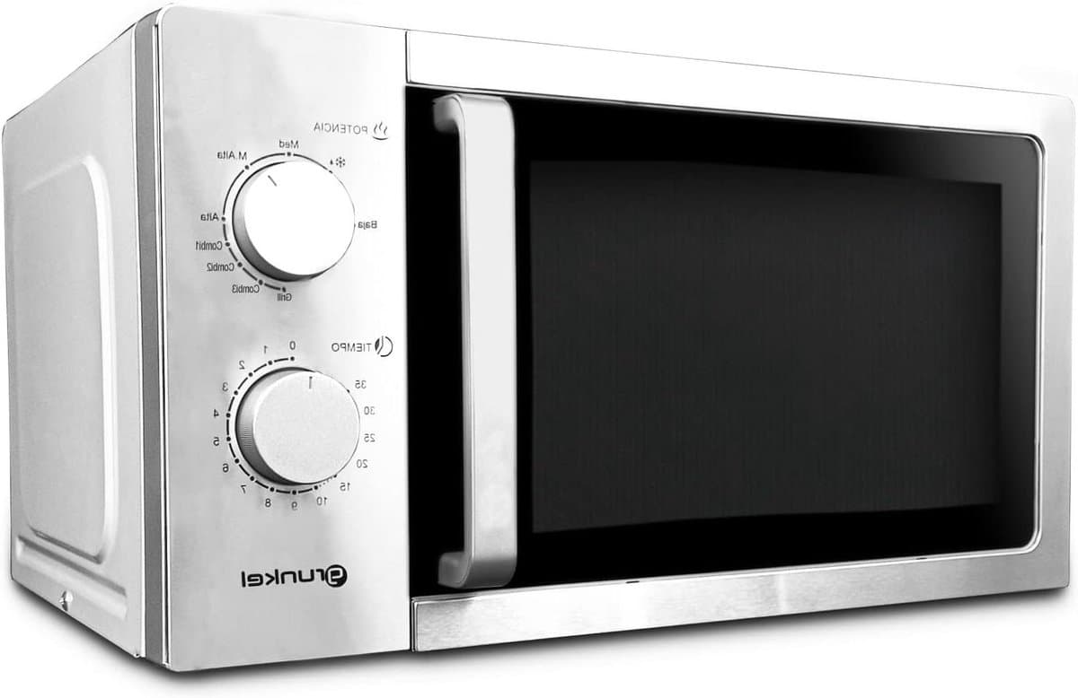 Grunkel Magnetron van roestvrij staal met een inhoud van 20 l en 5 standen - MW-20INOX - ontdooifunctie en timer tot 35 minuten. Roestvrij staal - 700 W — afbeelding 1