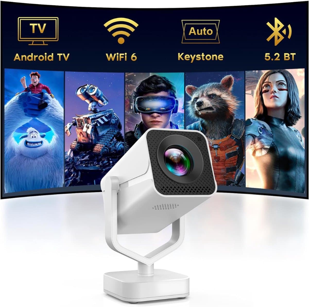 VLSelect® Beamer mini - Projectie scherm - Thuisbioscoop - 1080P — afbeelding 1