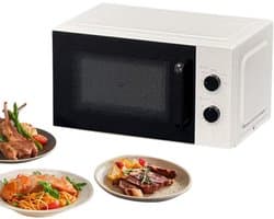 Magnetron met Handvat - Compacte Oven - Snel Eten Opwarmen - Draaiplateau voor Gelijkmatige Warmte - 20 Liter Inhoud - Zwart
