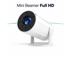 Ryoudavell - Mini Beamer 1080P Full HD Projector - 4K-Ondersteuning - 3000 Lumen - WiFi & Bluetooth - Ingebouwde Speakers - Draagbare Thuisbioscoop - Autofocus