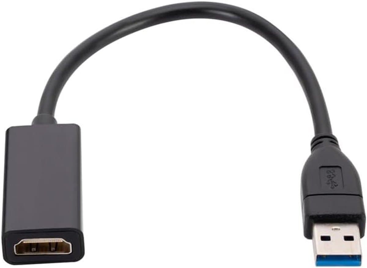 USB naar Adapter - Video Converter - Extra Monitor - Plug and Play - 1080P HD - Zwart — afbeelding 1