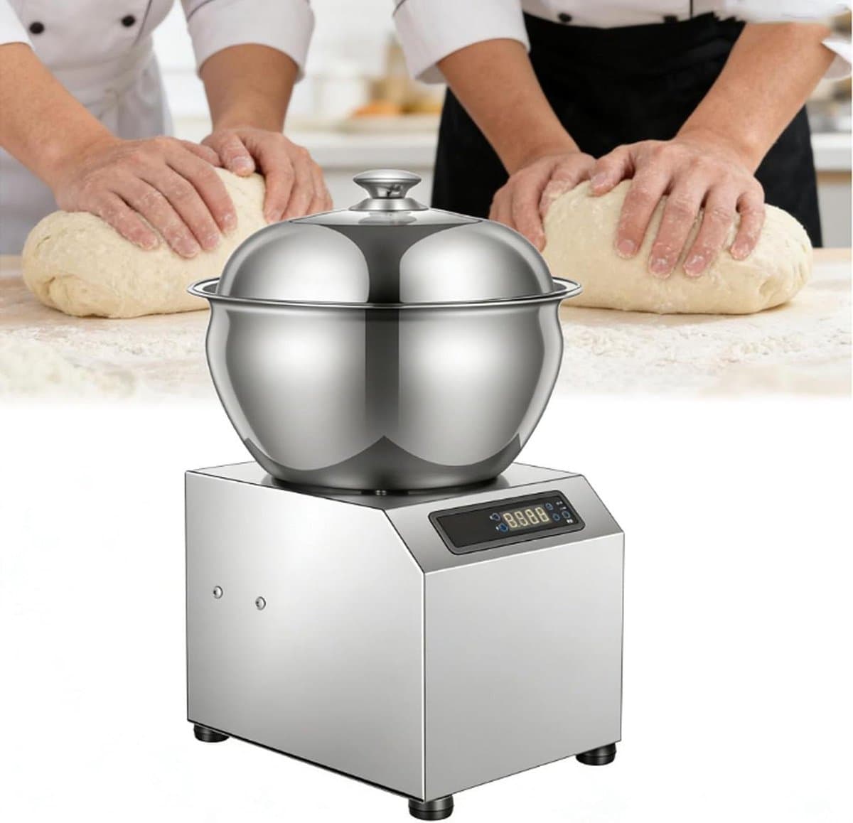 Deegmixer - Keukenmachine - Zelf Bakken - Grote Capaciteit - 5 kg - Zilver — afbeelding 1