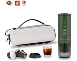 Outin Nano Bundle Draagbaar Koffiezetapparaat Compact Espresso Apparaat | Oplaadbaar | Voor Onderweg | Geschikt Voor Capsules En Gemalen Koffie | Reizen Camping Auto Gebruik