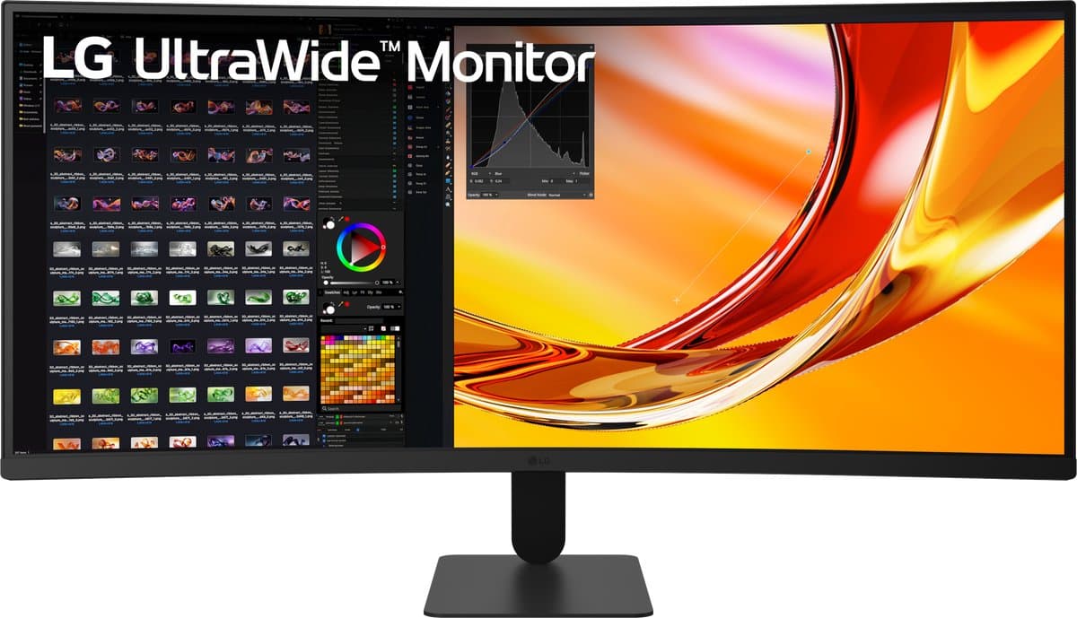 LG UltraWide 34U601B-B - WQHD VA Monitor - 1800R Cruved - 120hz - 34 inch — afbeelding 1