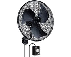 Wandventilator - Muurventilator - Binnenlucht koelen - Stille werking - 18 inch - Zwart