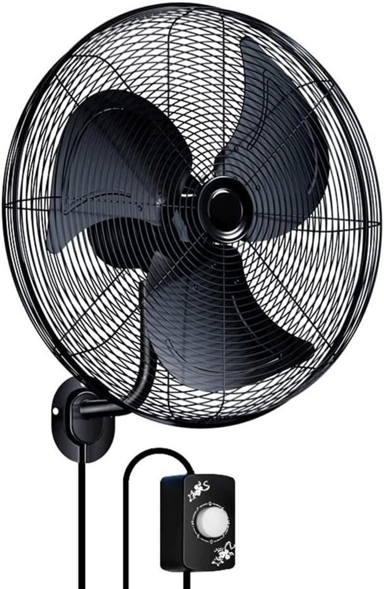 Wandventilator - Muurventilator - Binnenlucht koelen - Stille werking - 18 inch - Zwart — afbeelding 1