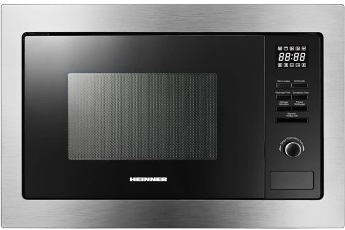 Inbouwmagnetron - Compacte oven - Maaltijden bereiden - Met grillfunctie - 25 liter capaciteit - Roestvrij staal — afbeelding 1