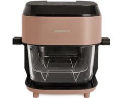 CREATE - Glazen heteluchtfriteuse van 6 L met vernevelingsfunctie - Mokka - AIR FRYER STUDIO CRYSTAL LARGE